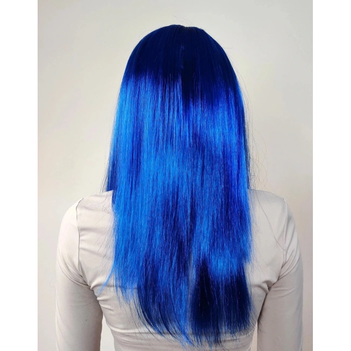 Mavi Renk Uzun Parti Peruğu (5365)
