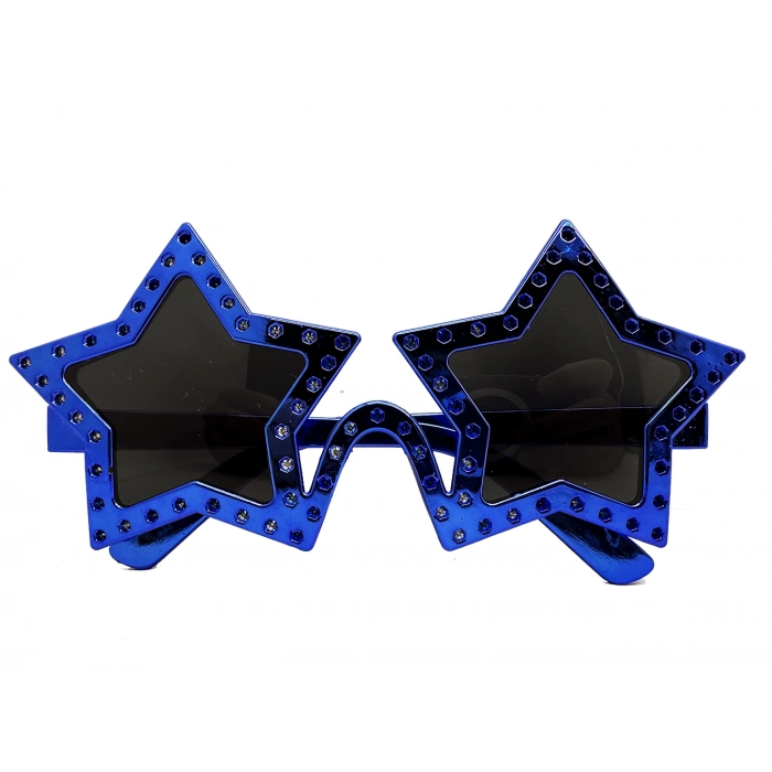 Blue Color Star Shaped Party Glasses Retro 16X7 cm (5365)