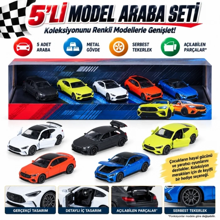 Mercedes-amg 1:64 Ölçekli 5li Araç Seti