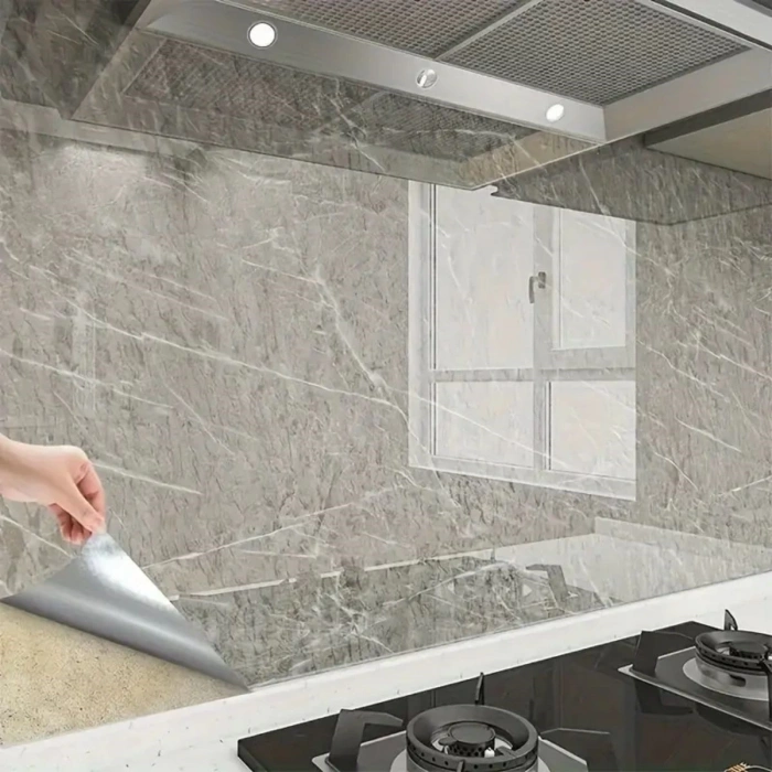 Mermer Desenli Sticker Folyo Atina Grisi 60CM*5MT (5365)