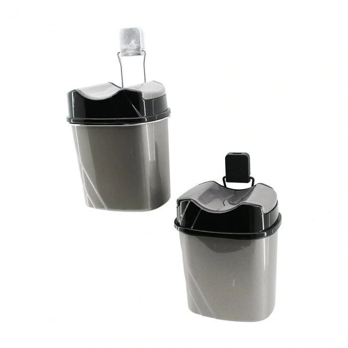 METAL ASKILI PLASTİK ÇÖP KOVASI YAPIŞKANLI MONTAJ (5365)