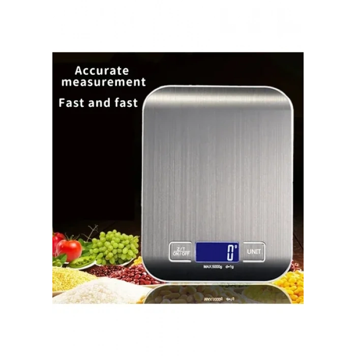 Metal Dijital Mutfak Terazisi Hassas Tartı 5 Kg Crown (5365)