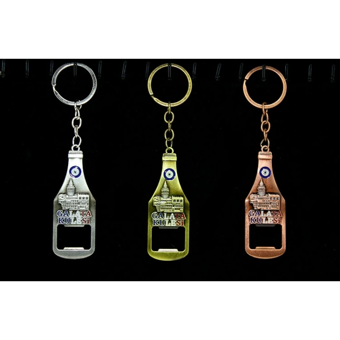 Metal Galata Kulesi Anahtarlık Ve Açacak Model 1