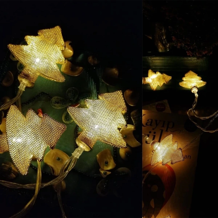 Metal Örgülü Çam Ağacı Şeklinde Günışığı Şerit Led Işık Zinciri (5365)