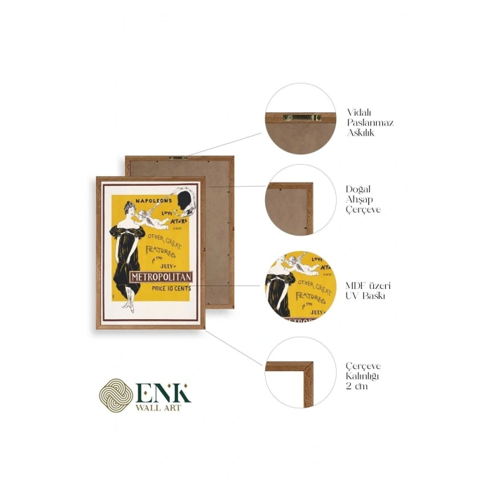 Metropolitan Ahşap Çerçeveli Tablo 23 x 30