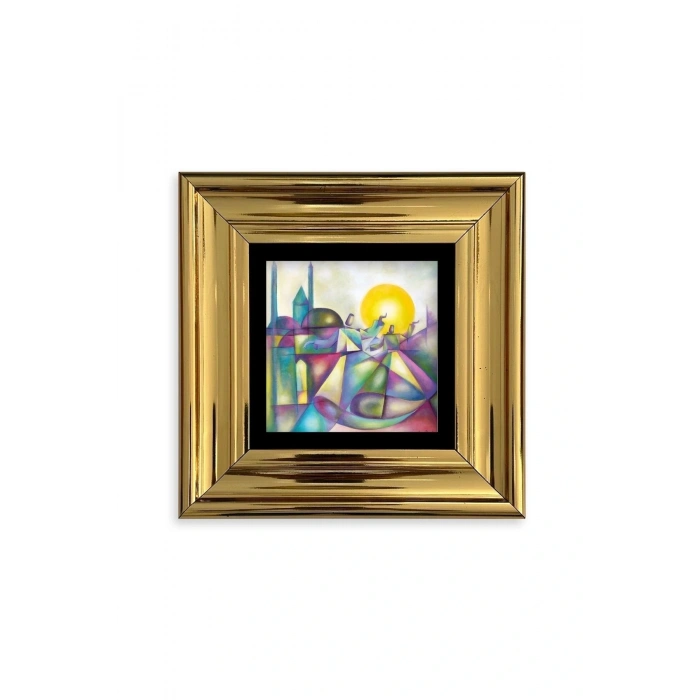 Mevlana Mevlevi Çerçeveli Taş Tablo 20 cm