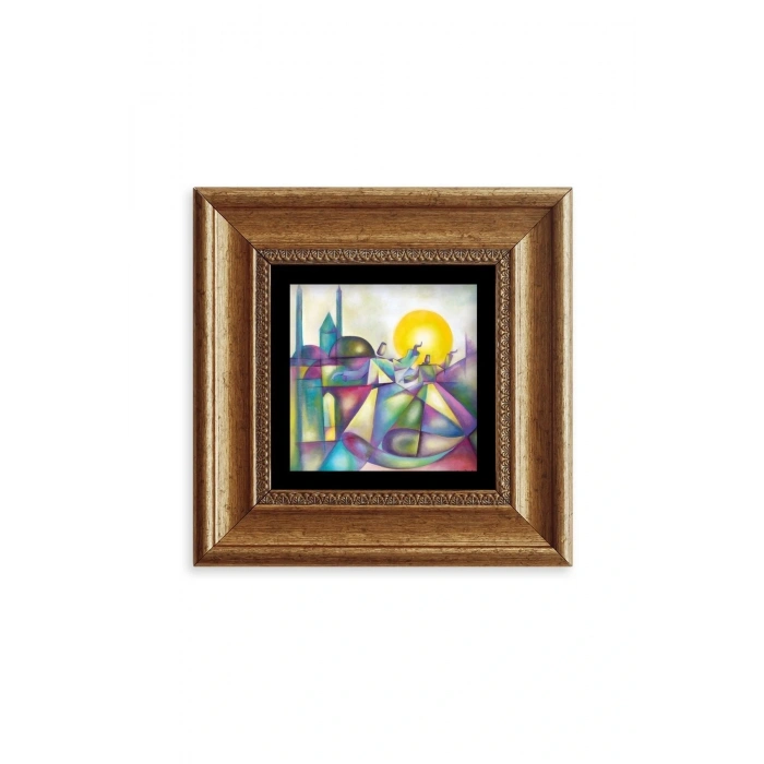 Mevlana Mevlevi Çerçeveli Taş Tablo 20 cm