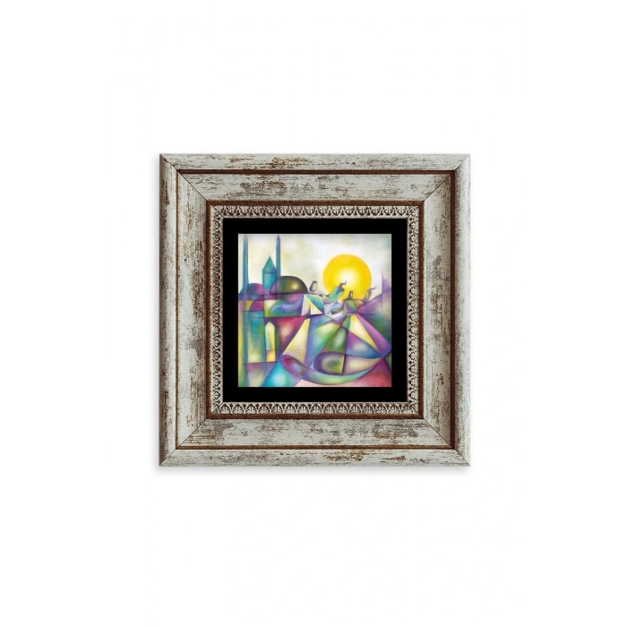 Mevlana Mevlevi Çerçeveli Taş Tablo 20 cm