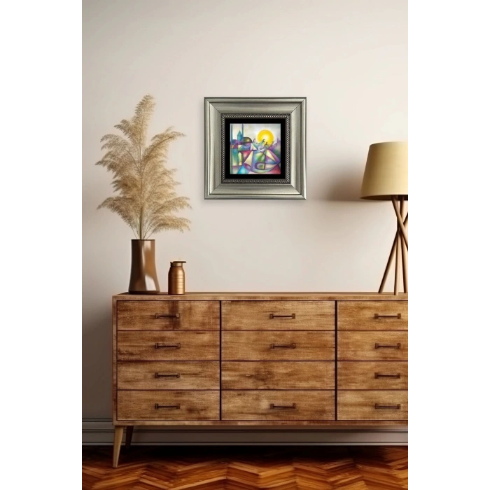 Mevlana Mevlevi Çerçeveli Taş Tablo 20 cm