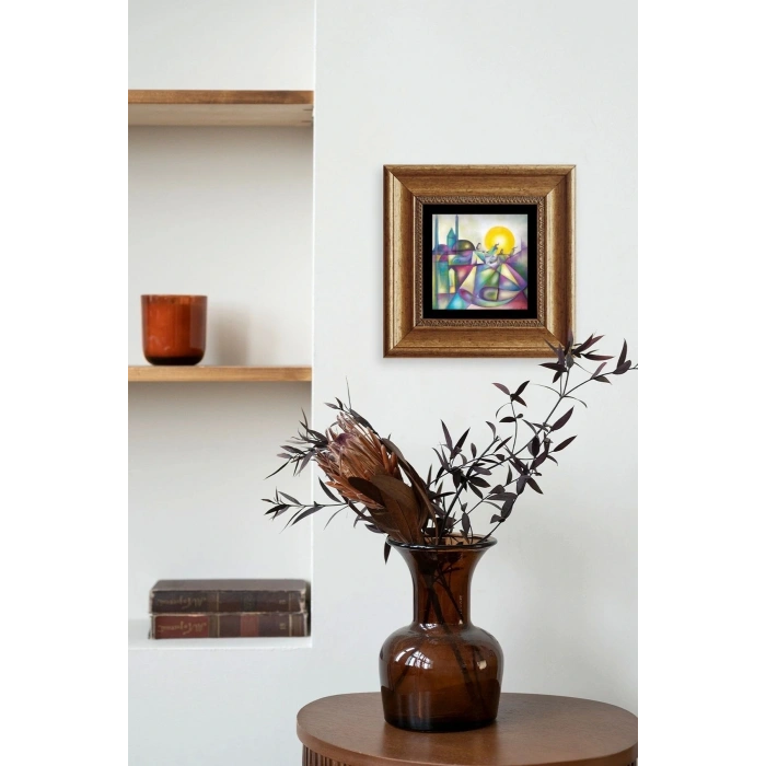 Mevlana Mevlevi Çerçeveli Taş Tablo 20 cm