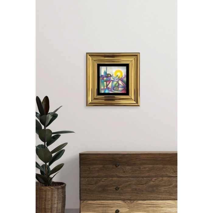 Mevlana Mevlevi Çerçeveli Taş Tablo 20 cm