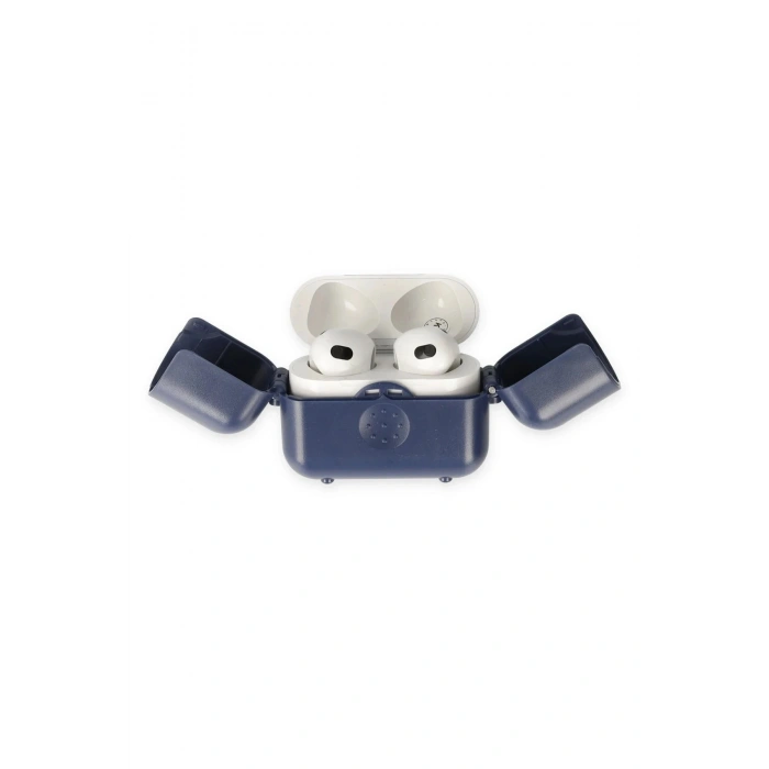 Mey İthalat®  Airpods 3 (3.nesil) Basmalı Kılıf - Lacivert