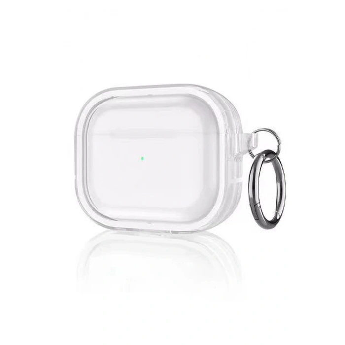 Durukar®  Airpods Pro 2 (2.nesil) Shiny Şeffaf Kılıf - Beyaz