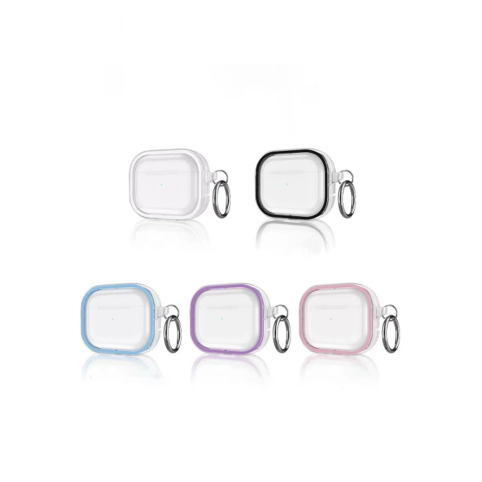 Durukar®  Airpods Pro 2 (2.nesil) Shiny Şeffaf Kılıf - Mor