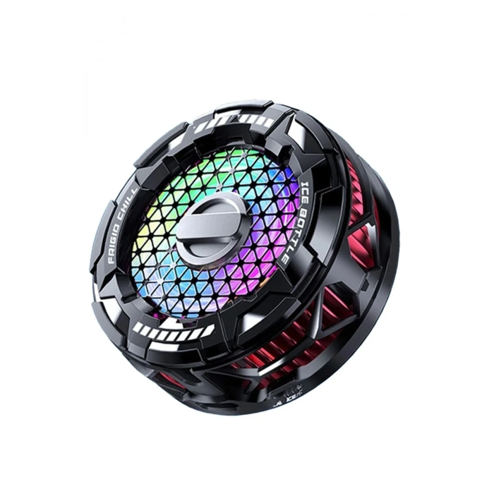 Mey İthalat®  FS02 15W RGB Radyatör Telefon Soğutucu Fan - Siyah