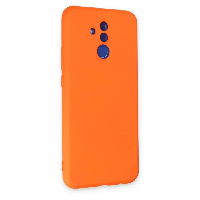 Durukar®  Huawei Mate 20 Lite Kılıf Nano içi Kadife Silikon - Turuncu