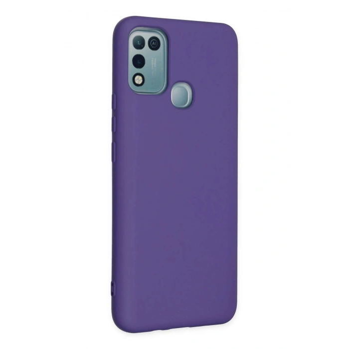 Mey İthalat®  İnfinix Hot 10 Play Kılıf Nano içi Kadife Silikon - Mor