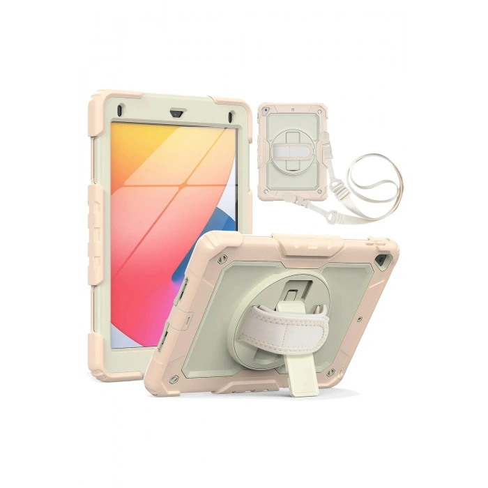 Durukar®  iPad 5 Air 9.7 Kılıf Strap New Tablet Kapak - Pembe