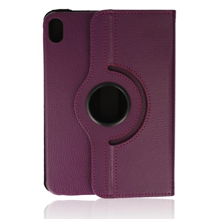 Durukar®  iPad Mini 6 Kılıf 360 Tablet Deri Kılıf - Mürdüm