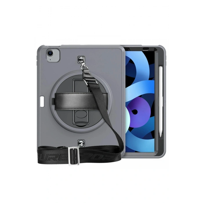 Durukar®  iPad Pro 11 (2020) Kılıf Strap-C Otterbox Tablet Kapak - Gri