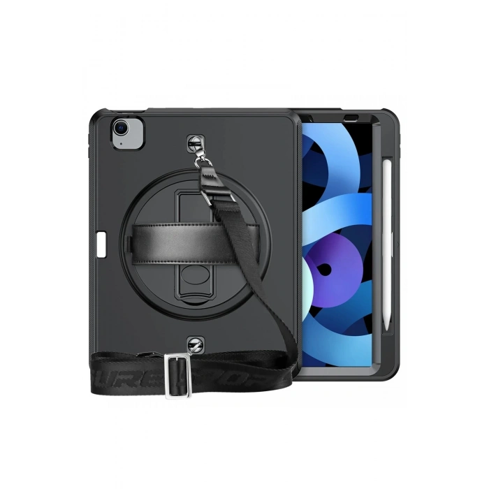 Durukar®  iPad Pro 11 (2020) Kılıf Strap-C Otterbox Tablet Kapak - Siyah