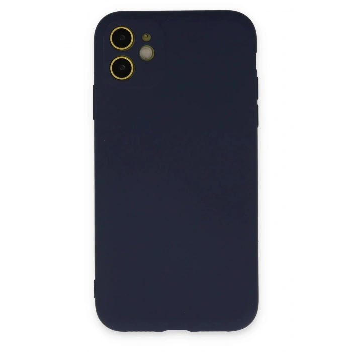 Durukar®  iPhone 11 Kılıf Nano içi Kadife Silikon - Lacivert