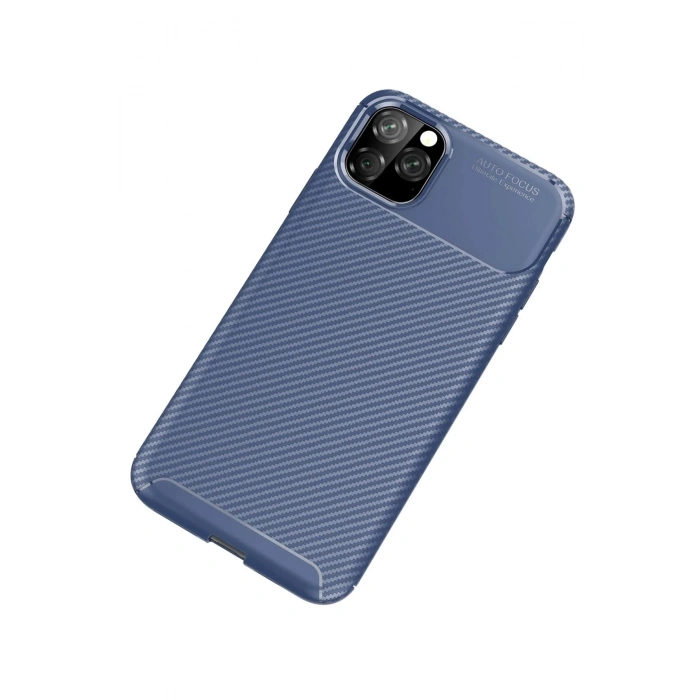 Durukar®  iPhone 11 Pro Kılıf Auto Focus Karbon Kapak - Lacivert