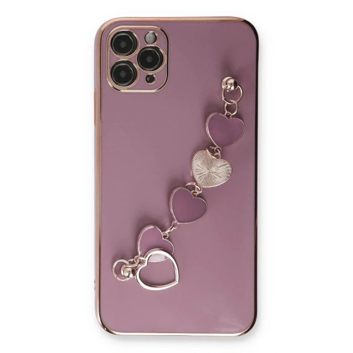 Mey İthalat®  iPhone 11 Pro Kılıf Esila Silikon - Mor