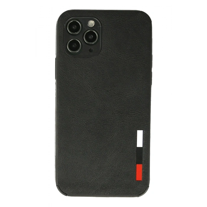 Durukar®  iPhone 11 Pro Kılıf Loop Deri Silikon - Siyah