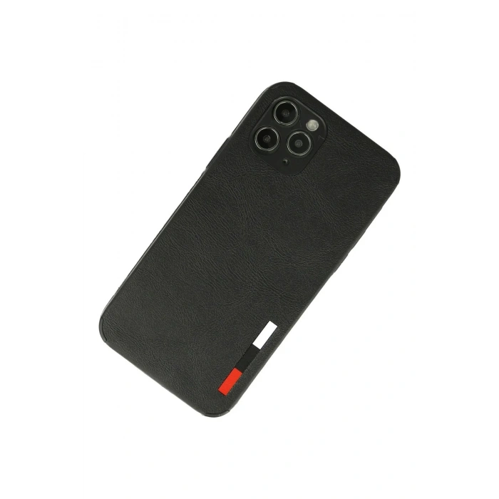 Durukar®  iPhone 11 Pro Kılıf Loop Deri Silikon - Siyah
