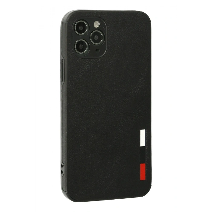 Durukar®  iPhone 11 Pro Kılıf Loop Deri Silikon - Siyah