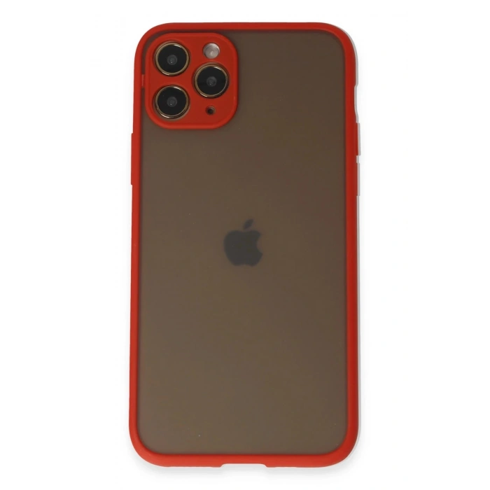 Durukar®  iPhone 11 Pro Kılıf Montreal Silikon Kapak - Kırmızı