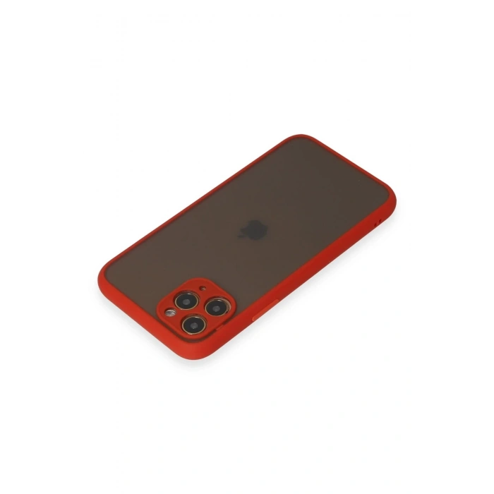 Durukar®  iPhone 11 Pro Kılıf Montreal Silikon Kapak - Kırmızı