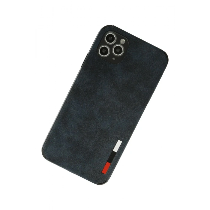 Durukar®  iPhone 11 Pro Max Kılıf Loop Deri Silikon - Lacivert