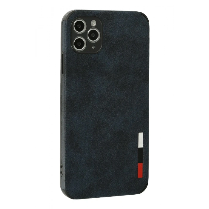 Durukar®  iPhone 11 Pro Max Kılıf Loop Deri Silikon - Lacivert