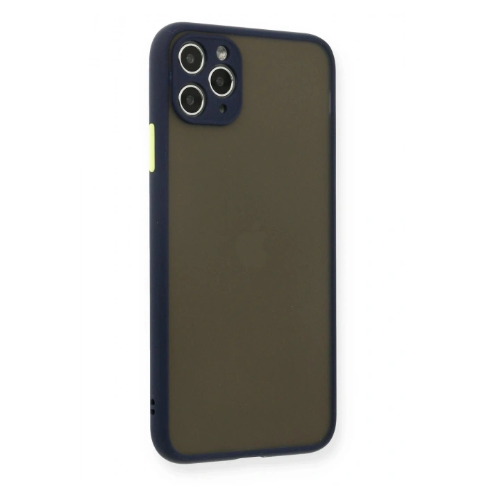 Durukar®  iPhone 11 Pro Max Kılıf Montreal Silikon Kapak - Lacivert