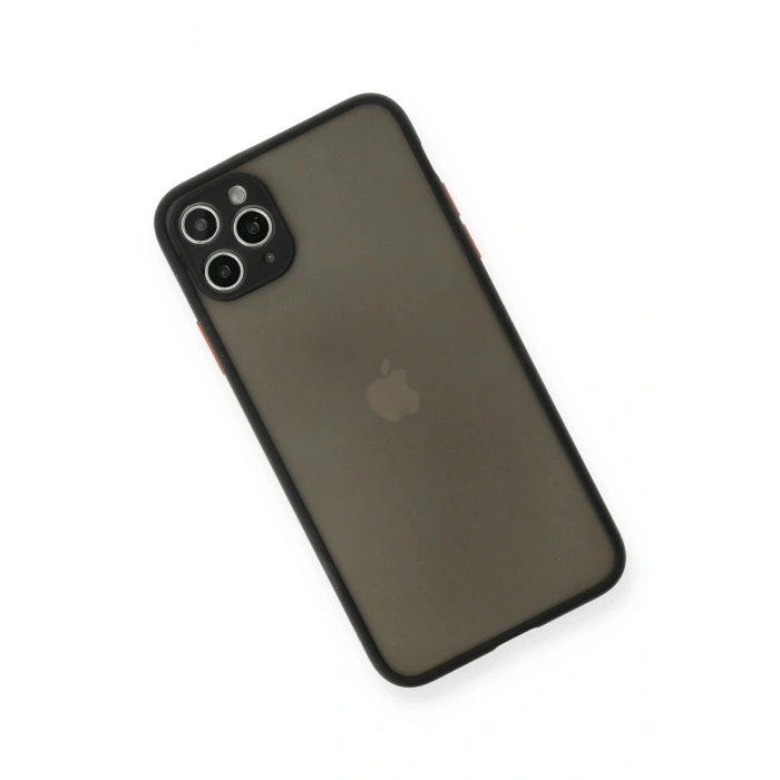 Durukar®  iPhone 11 Pro Max Kılıf Montreal Silikon Kapak - Siyah