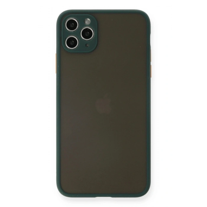 Durukar®  iPhone 11 Pro Max Kılıf Montreal Silikon Kapak - Yeşil