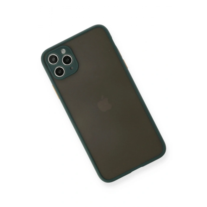 Durukar®  iPhone 11 Pro Max Kılıf Montreal Silikon Kapak - Yeşil