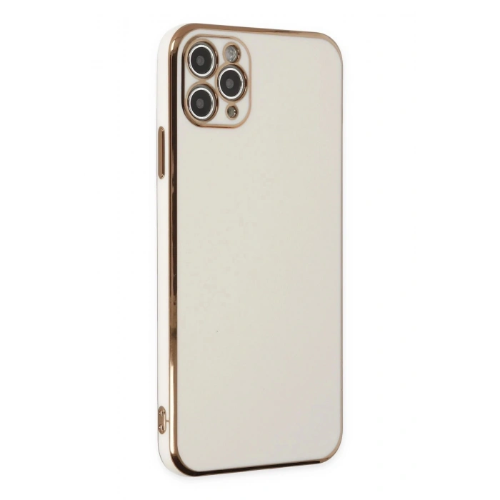 Durukar®  iPhone 11 Pro Max Kılıf Volet Silikon - Beyaz