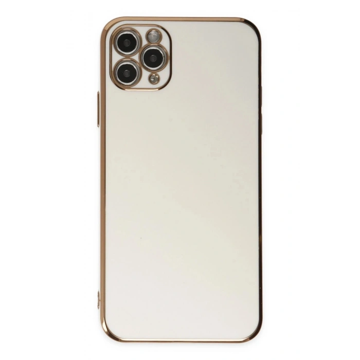 Durukar®  iPhone 11 Pro Max Kılıf Volet Silikon - Beyaz