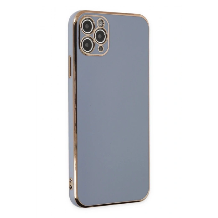 Durukar®  iPhone 11 Pro Max Kılıf Volet Silikon - Mavi