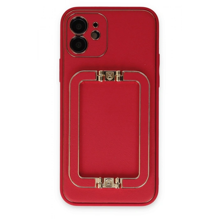 Durukar®  iPhone 12 Kılıf Coco Elit Kapak - Kırmızı