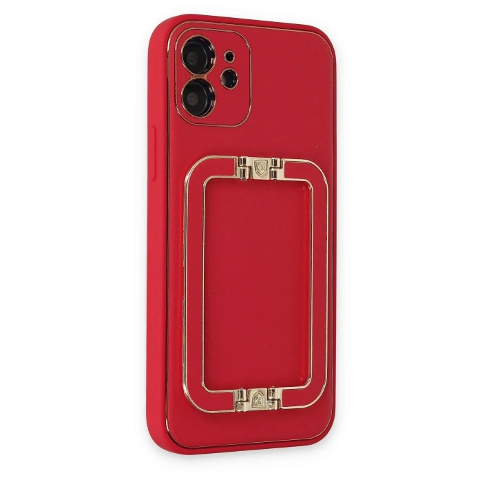 Durukar®  iPhone 12 Kılıf Coco Elit Kapak - Kırmızı