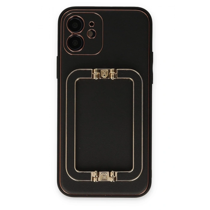 Durukar®  iPhone 12 Kılıf Coco Elit Kapak - Siyah