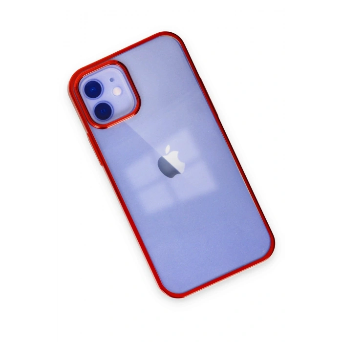 Mey İthalat®  iPhone 12 Kılıf Element Silikon - Kırmızı