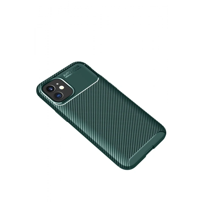 Durukar®  iPhone 12 Mini Kılıf Auto Focus Karbon Kapak - Yeşil