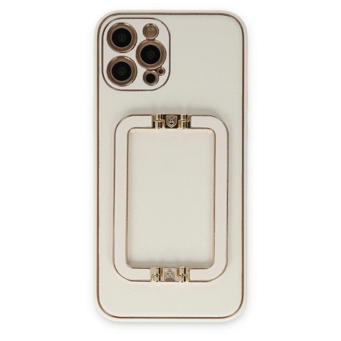 Durukar®  iPhone 12 Pro Kılıf Coco Elit Kapak - Beyaz