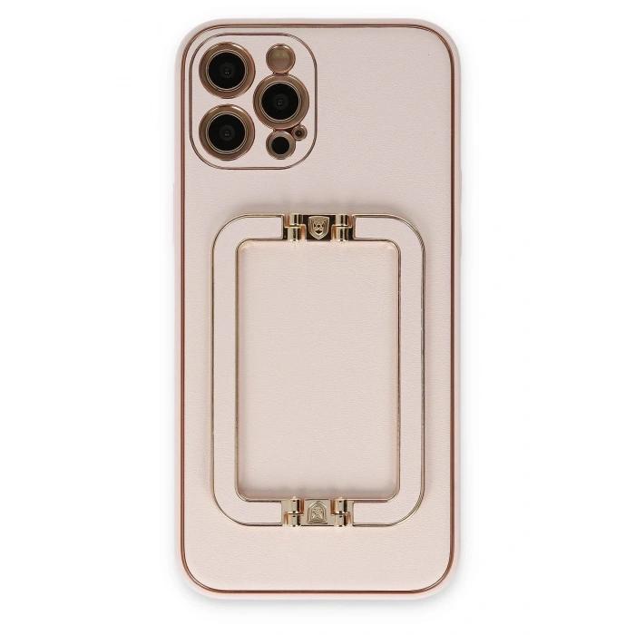 Durukar®  iPhone 12 Pro Kılıf Coco Elit Kapak - Pudra