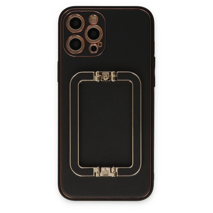 Durukar®  iPhone 12 Pro Kılıf Coco Elit Kapak - Siyah